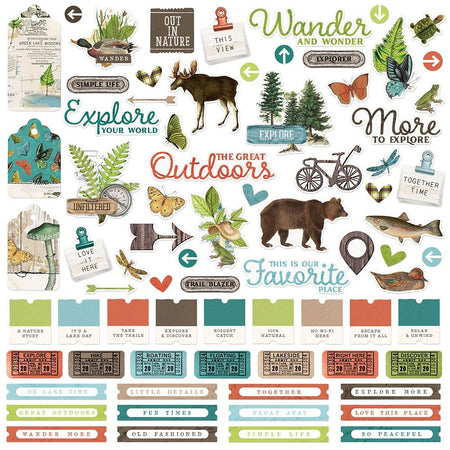 Simple Stories Simple Vintage Lakeside - Combo Stickers