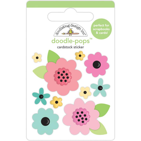 Doodlebug Design My Happy Place - Flower Garden Doodle-Pops 3D Sticker