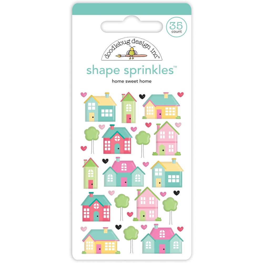 Doodlebug Design My Happy Place - Home Sweet Home Shape Sprinkles