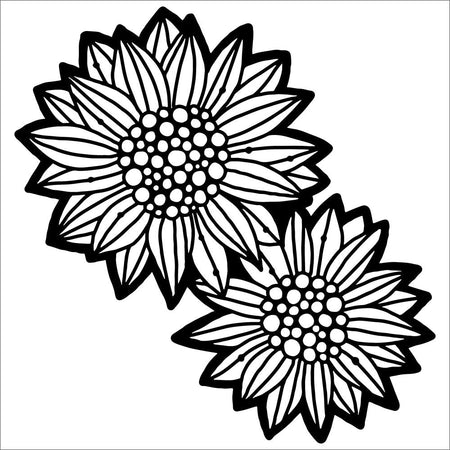 Crafter's Workshop 6x6 Template - Wild Sunflowers