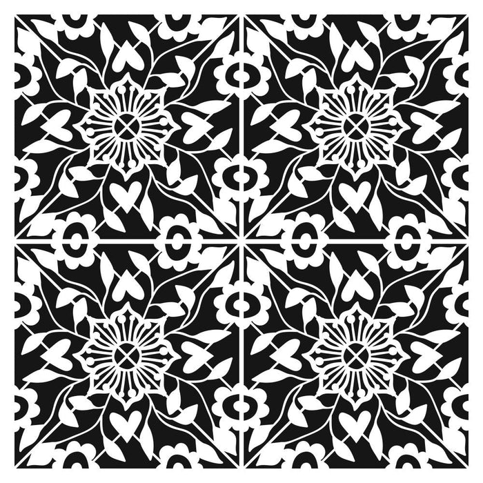 Crafter's Workshop 6x6 Template - Flourish Tile