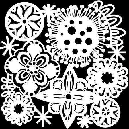 Crafter's Workshop 6x6 Template - Festive Flowers
