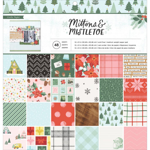 Crate Paper Mittens & Mistletoe - 12x12 Pad