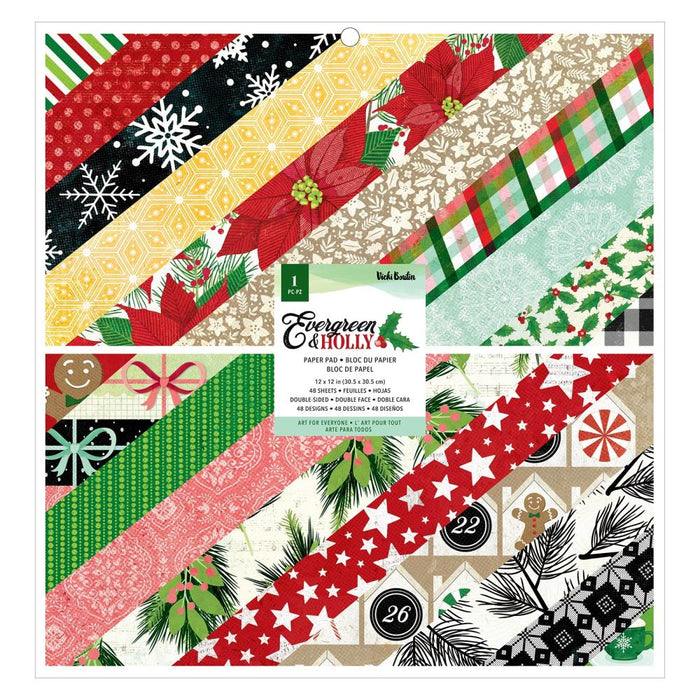 American Crafts Vicki Boutin Evergreen & Holly - 12x12 Paper Pad