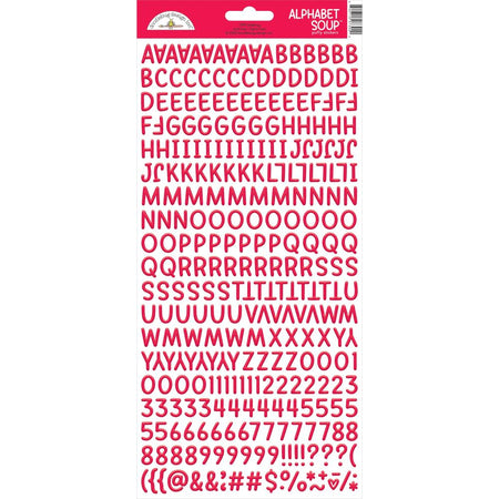Doodlebug Design Alphabet Soup Puffy Stickers - Ladybug