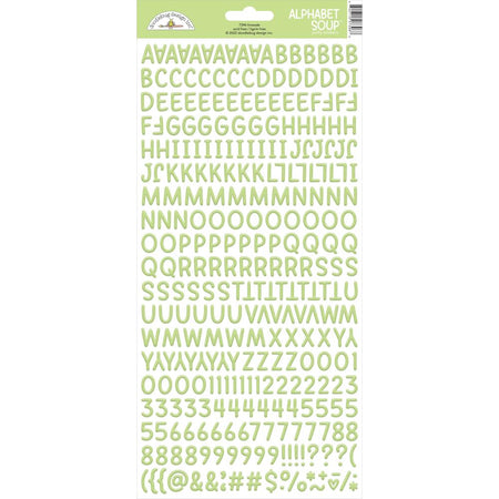 Doodlebug Design Alphabet Soup Puffy Stickers - Limeade