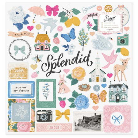 American Crafts Maggie Holmes Parasol - Chipboard Stickers