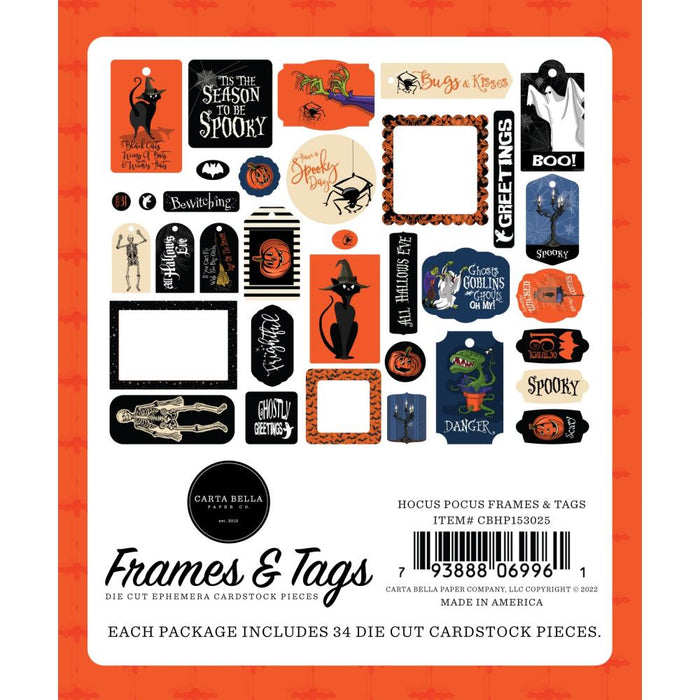 Carta Bella Hocus Pocus - Ephemera Frames & Tags