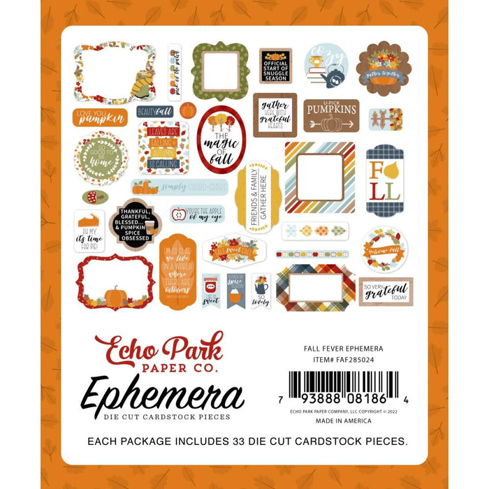 Echo Park Fall Fever - Ephemera