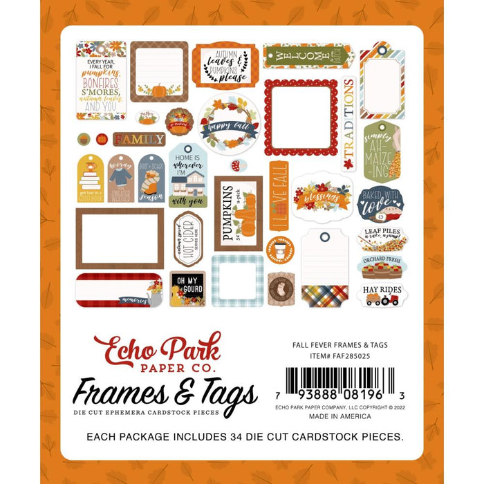Echo Park Fall Fever - Frames and Tags Ephemera