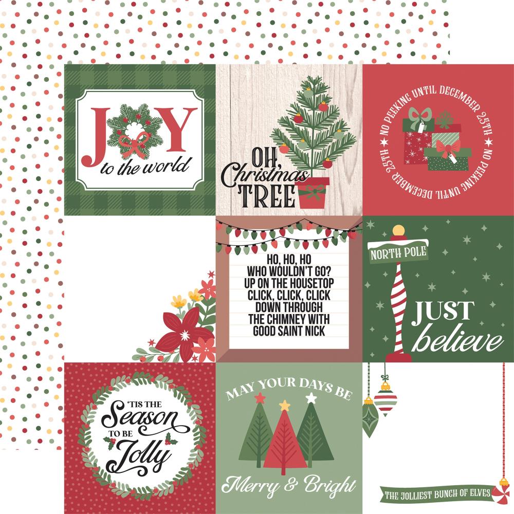Echo Park Santa Claus Lane - 4x4 Journaling Cards