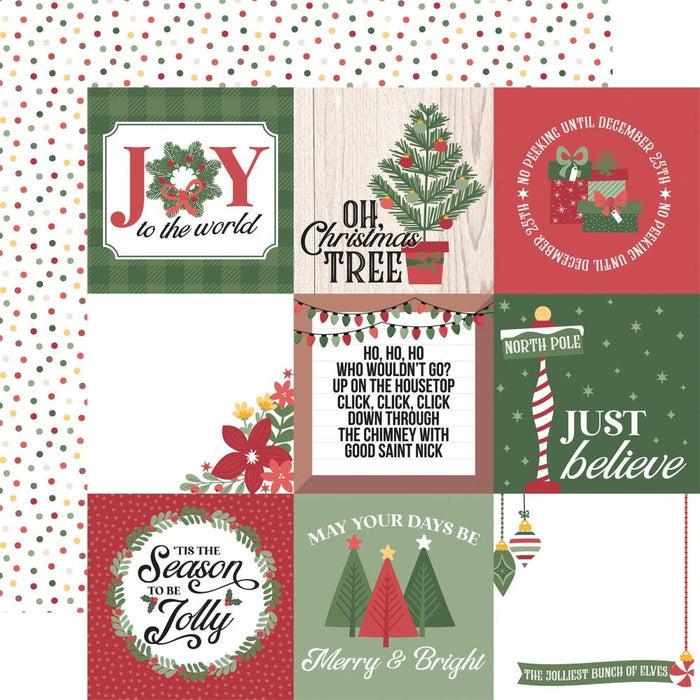 Echo Park Santa Claus Lane - 4x4 Journaling Cards