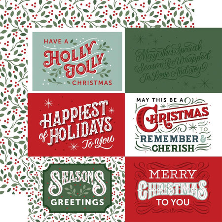 Echo Park Christmas Salutations No. 2 - 6x4 Journaling Cards