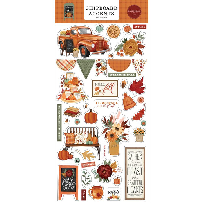 Carta Bella Welcome Fall - Chipboard Accents
