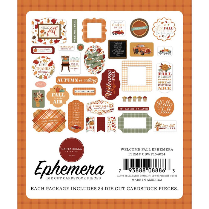 Carta Bella Welcome Fall - Ephemera Icons