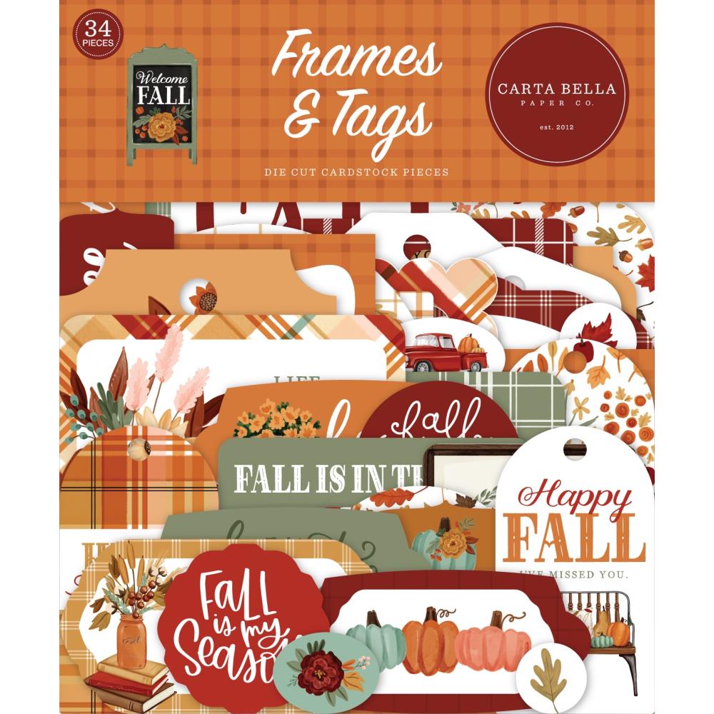 Carta Bella Welcome Fall - Ephemera Frames & Tags