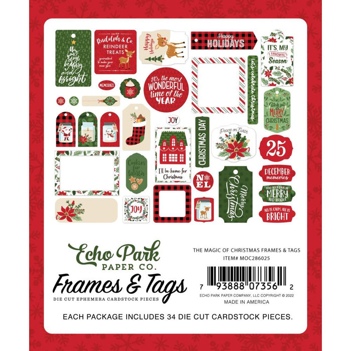 Echo Park The Magic Of Christmas - Frames & Tags Ephemera