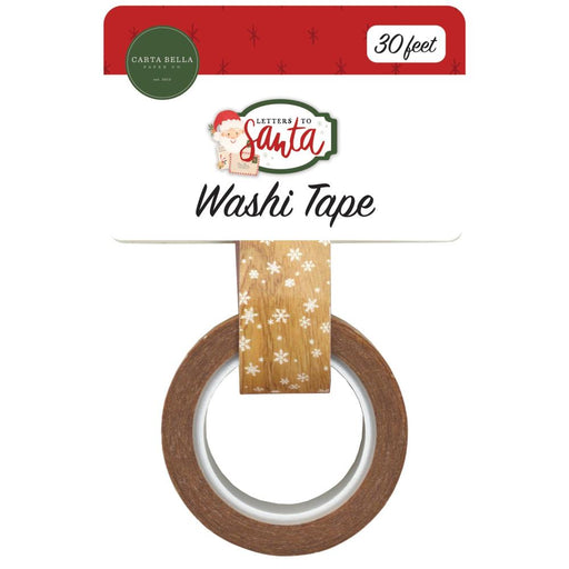 Carta Bella Letters To Santa - Woodgrain Snow Washi Tape