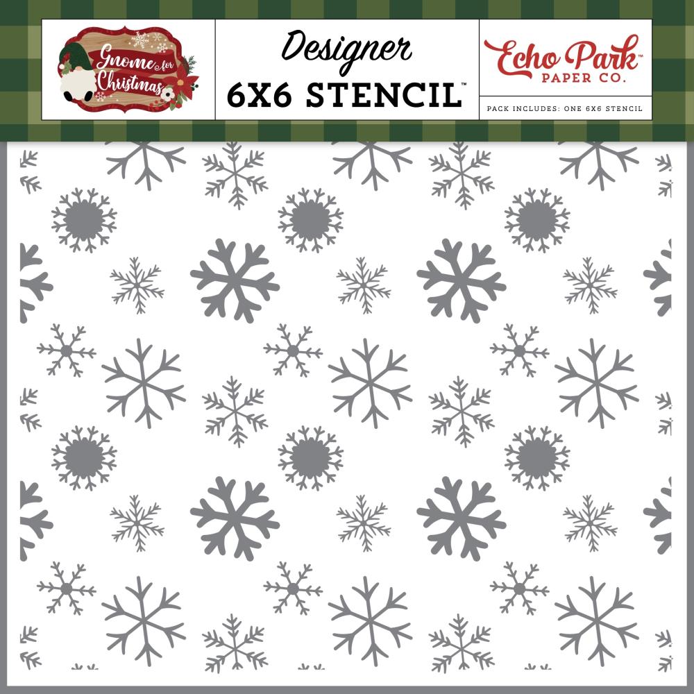 Echo Park Gnome for Christmas - Snow Globe Stencil