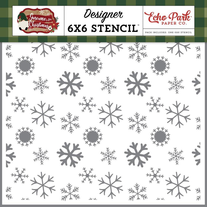 Echo Park Gnome for Christmas - Snow Globe Stencil