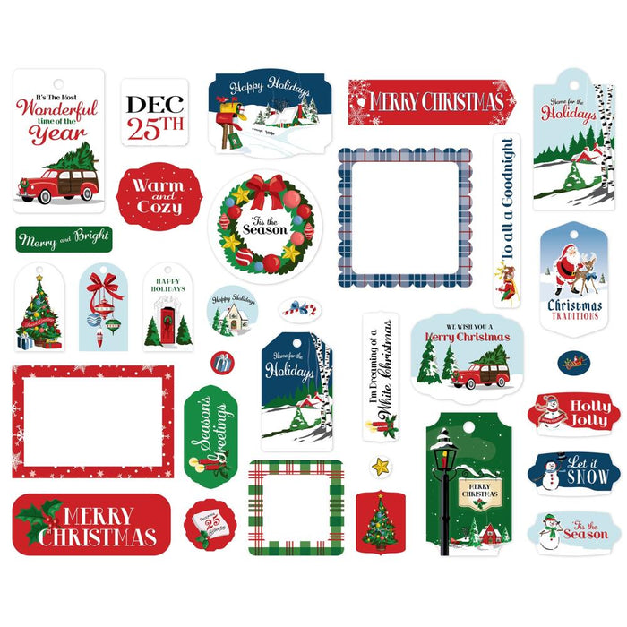 Carta Bella White Christmas - Ephemera Frames & Tags