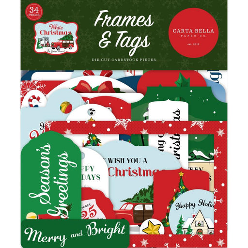 Carta Bella White Christmas - Ephemera Frames & Tags