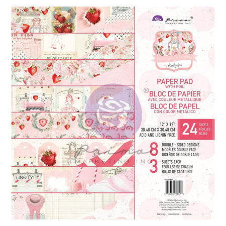 Prima Strawberry Milkshake - 12x12 Paper Pad
