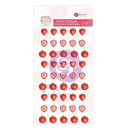 Prima Strawberry Milkshake - Puffy Strawberry Stickers