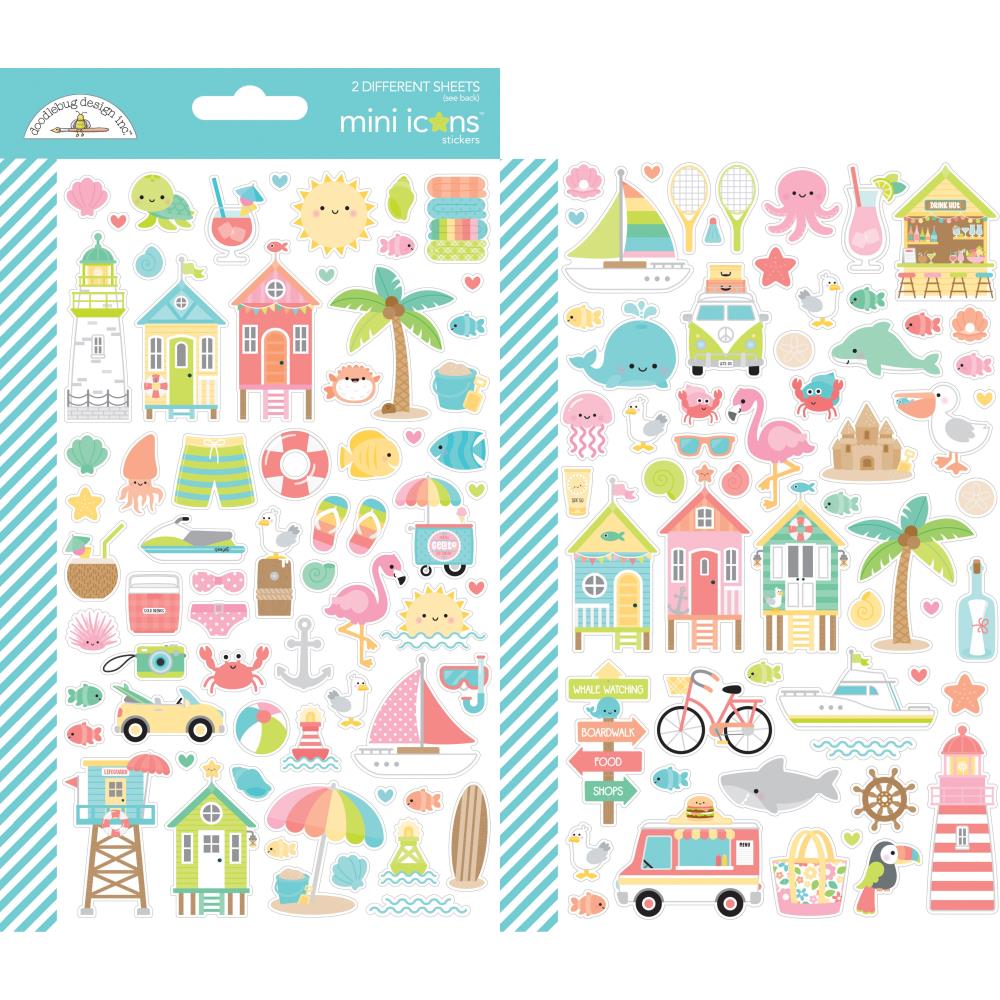 Doodlebug Design Seaside Summer - Mini Icon Stickers