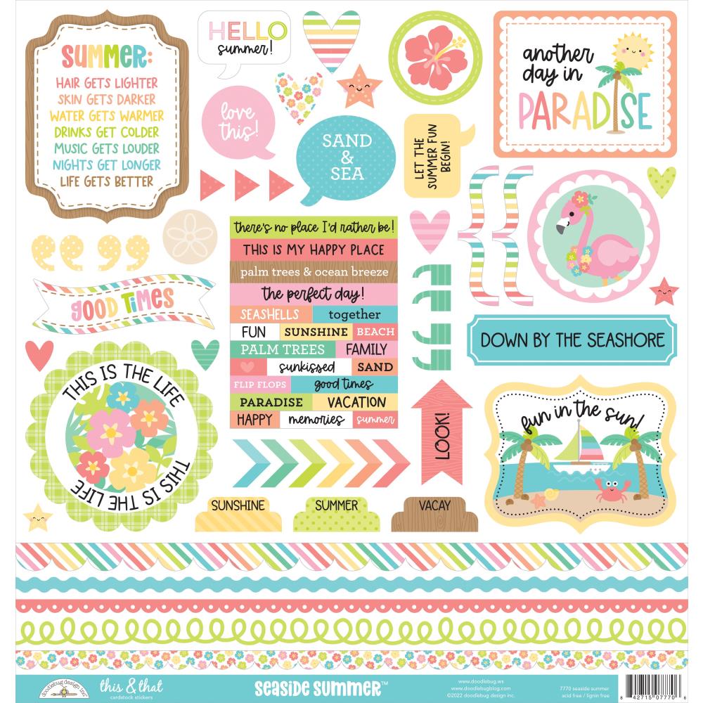 Doodlebug Design Seaside Summer - This & That Stickers