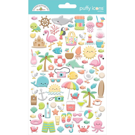 Doodlebug Design Seaside Summer - Puffy Stickers
