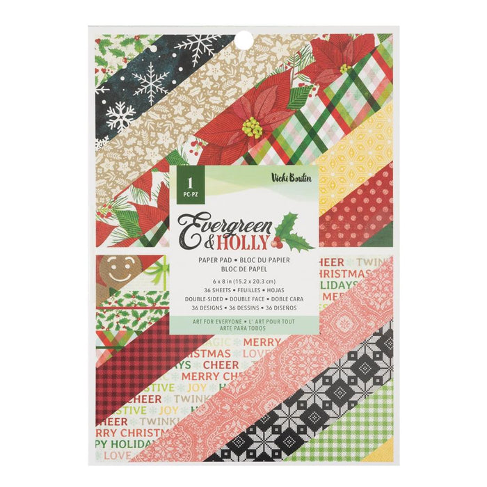 American Crafts Vicki Boutin Evergreen & Holly - 6x8 Paper Pad
