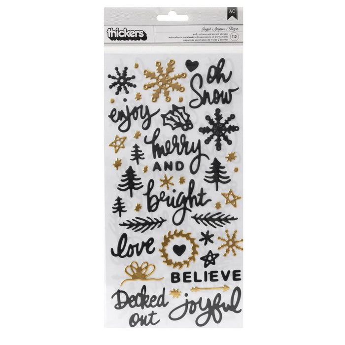 American Crafts Vicki Boutin Evergreen & Holly - Joyful Phrase Thickers
