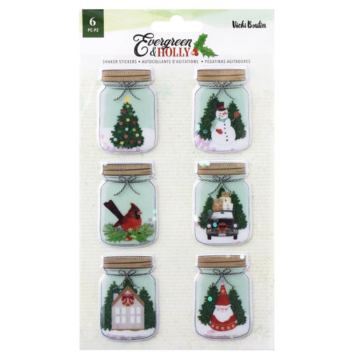 American Crafts Vicki Boutin Evergreen & Holly - Shaker Stickers