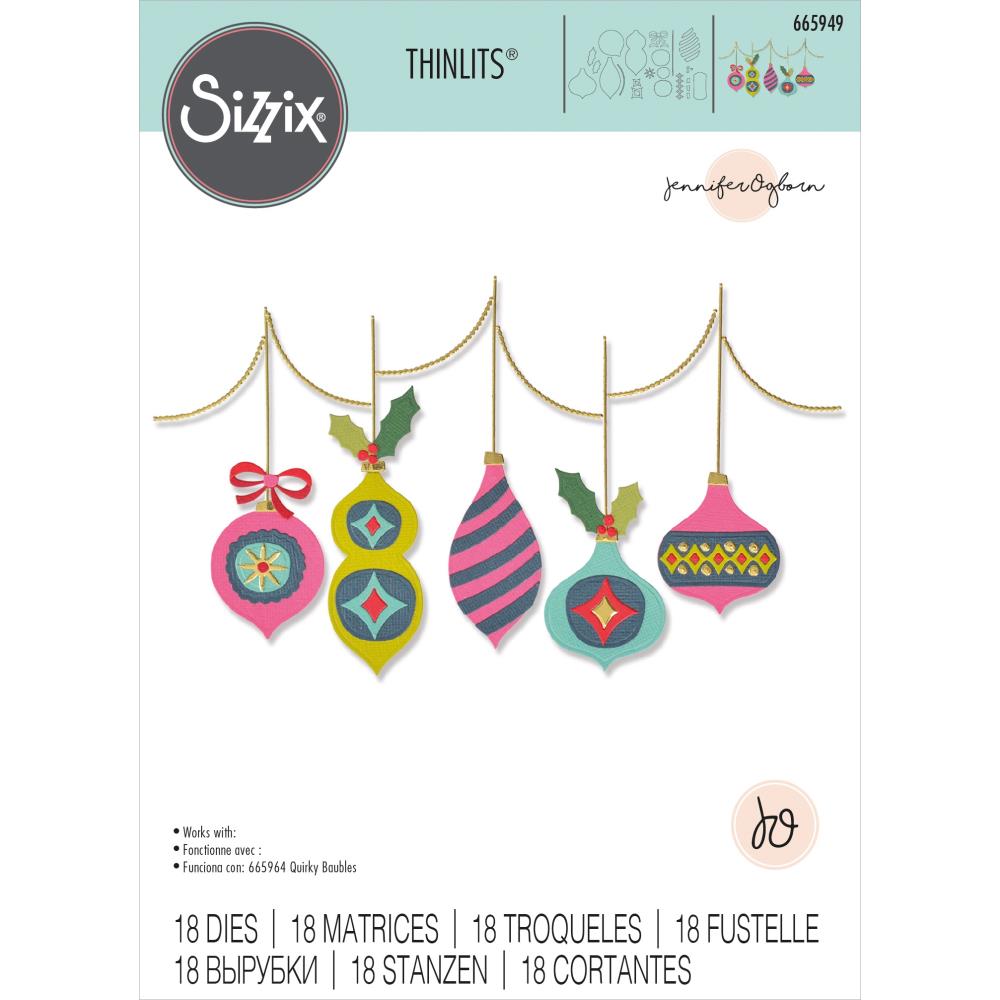 Sizzix Thinlits Die - Funky Baubles