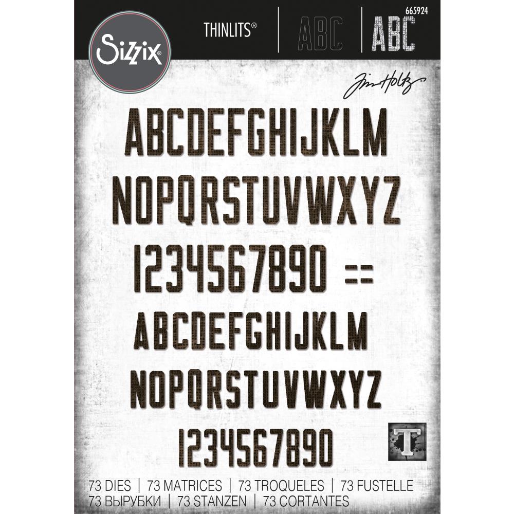 Sizzix Tim Holtz Thinlits Die - Alphanumeric Theory