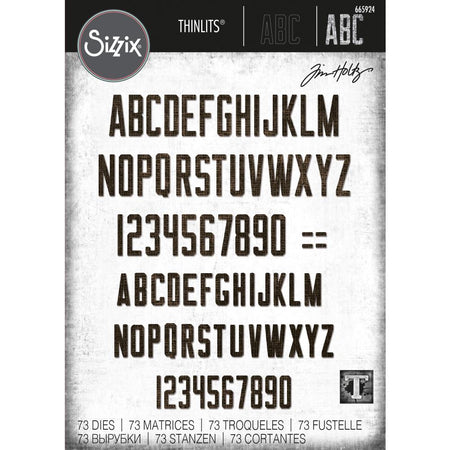 Sizzix Tim Holtz Thinlits Die - Alphanumeric Theory