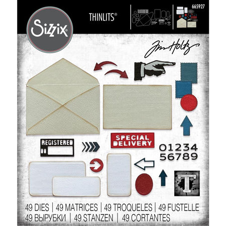 Sizzix Tim Holtz Alterations Thinlits Die Set - Postale