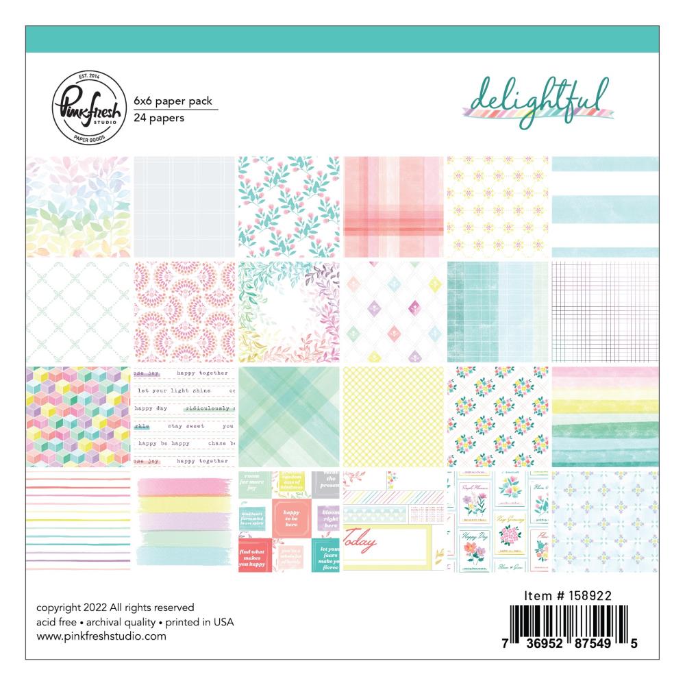 Pinkfresh Studio Delightful - 6x6 Pad