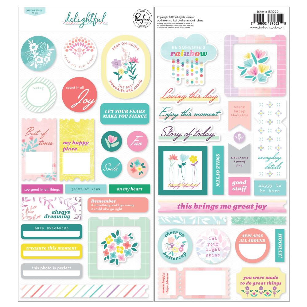 Pinkfresh Studio Delightful - Cardstock Stickers