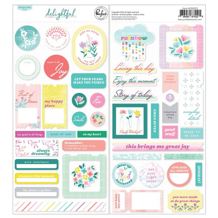 Pinkfresh Studio Delightful - Cardstock Stickers