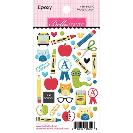 Bella Blvd School Is Cool - Epoxy Stickers Ready to Learn