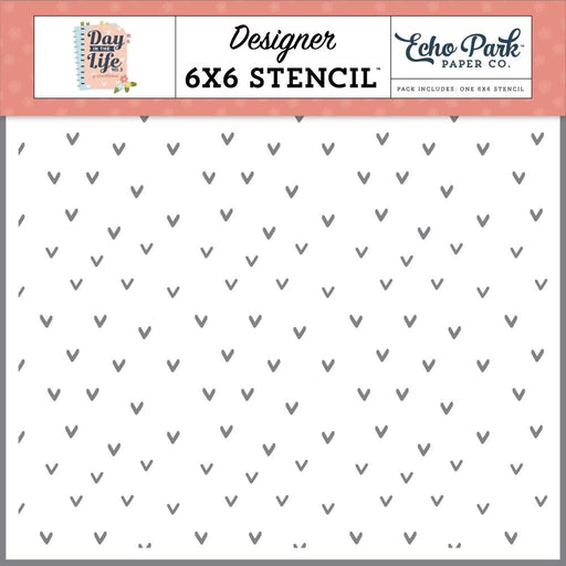 Echo Park Day In The Life No. 2 - Tiny Hearts Stencil