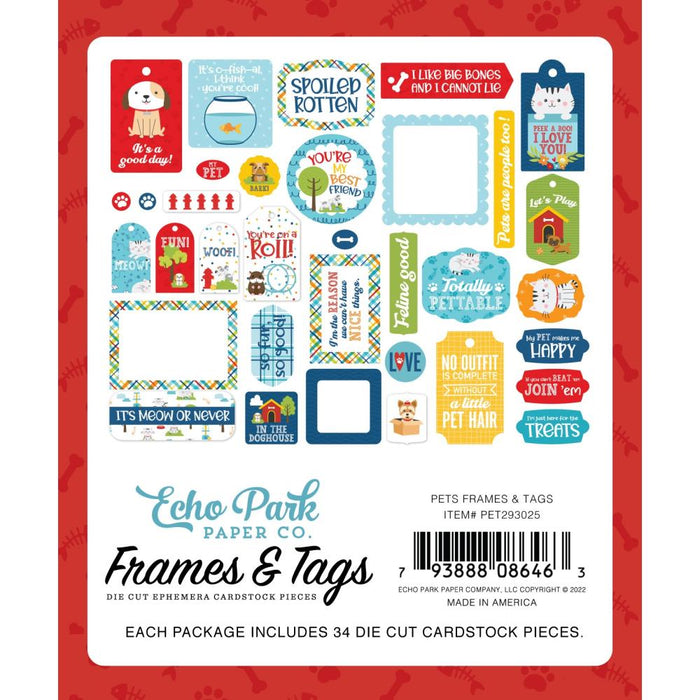 Echo Park Pets - Ephemera Frames and Tags