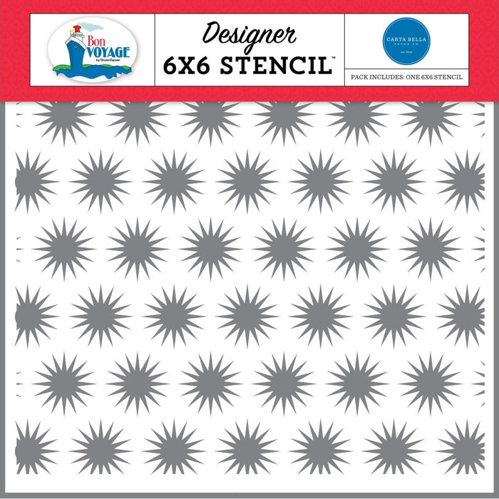 Carta Bella Bon Voyage - Sunny Bursts Stencil