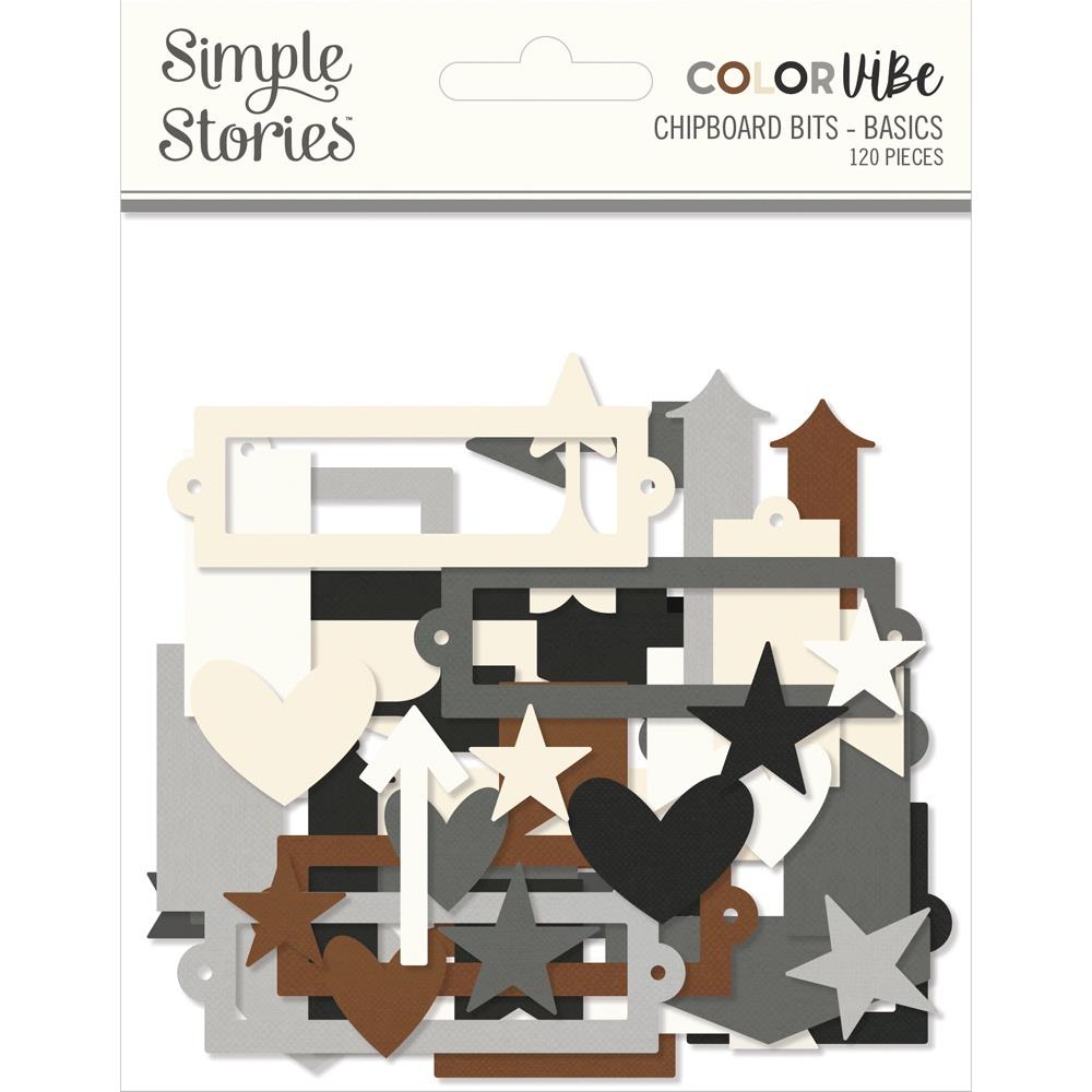 Simple Stories Color Vibe - Basics Chipboard Bits & Pieces