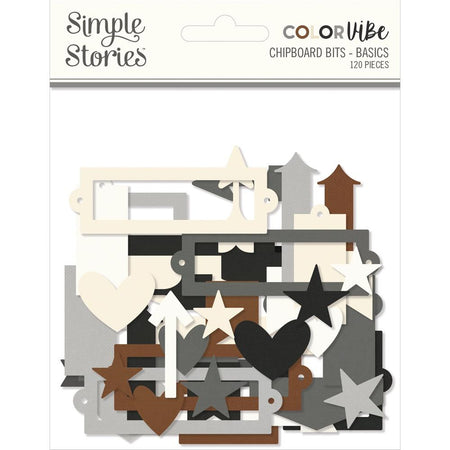 Simple Stories Color Vibe - Basics Chipboard Bits & Pieces