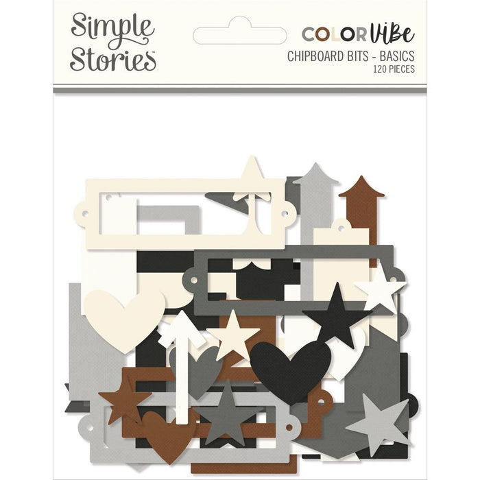 Simple Stories Color Vibe - Basics Chipboard Bits & Pieces