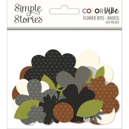 Simple Stories Color Vibe - Basics Flower Bits & Pieces