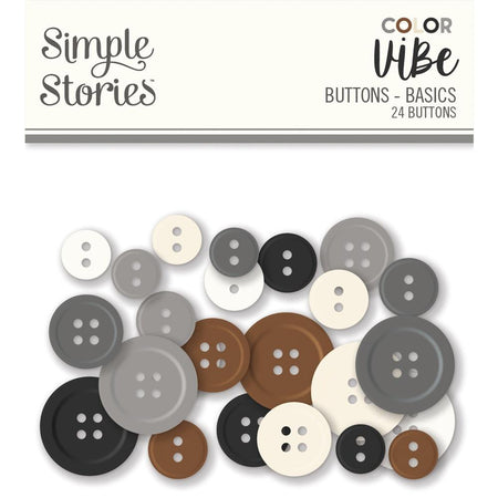 Simple Stories Color Vibe - Basics Buttons